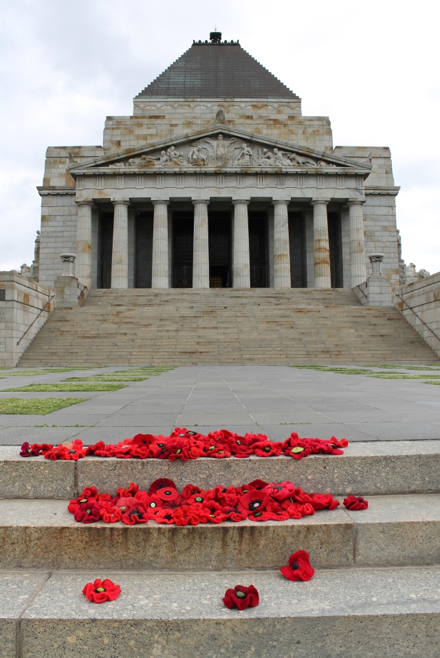 Poppies at the Shrine of Remembrance Melbourne